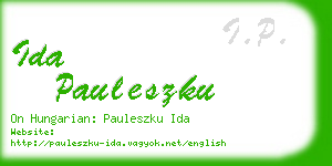 ida pauleszku business card